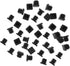 30pcs Black Square Plastic Tubing Plug Caps 15x15mm Thickened Furniture Leg End