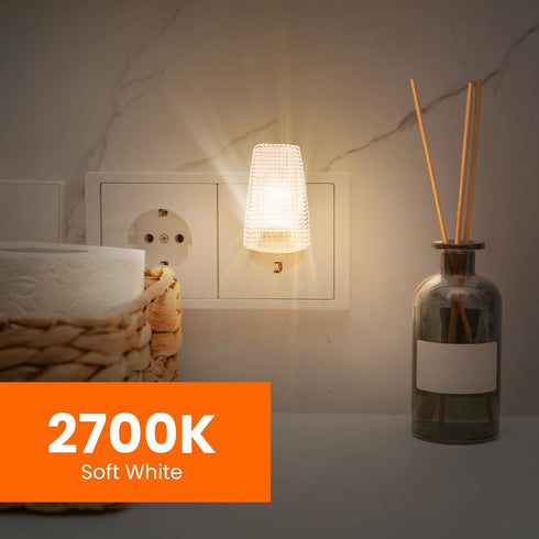BP7C7/827/LED/4 0.6W 7W 30 C7 Bulb, 2.1" 0.9" 2700K 4 Feit Electric Equivalent Lumen Candelabra Base Four LED Night