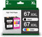 HP 67XL Ink Cartridge Replacement Combo Pack for HP 67XXL 67XL Black Color for DeskJet 2724 2755 2755e 4155 Envy 6455