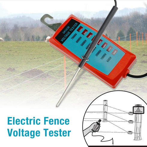 allsun Electric Fence Voltage Tester Fault Finder Farming Equipment Portable Testing Tool Neon Lights Max 600V-7000 V