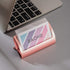 Metal Business Card Holder for Desk - Modern Aluminum Display Stand, Desktop Name Card Rack Organizer, Rose Gold