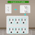6 Outlet Wall Adapter, FiiMan UL Listed 3-Prong Grounded Outlet to The Side, Wall Plug Side Access Adapter, 6 Way Outlet Extender Tap, White (1 Pack)