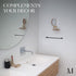 Marmolux Acc 14 Inches Matte Black Hand Towel Holder, Bathroom Hardware Towel Bar, Stainless Steel Wall Mount