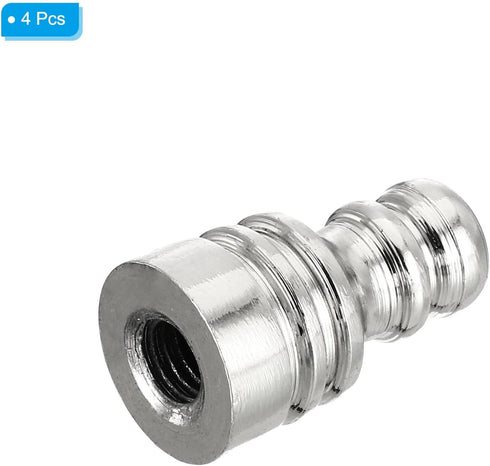 1" 4Pcs 1/4-27 PATIKIL Tall Iron Lamp Finials Cap Knob, Lamp Screw Holder Tapped for Table and Floor Lamp Shade