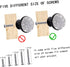 3pcs DOITOOL Vanity Stool Kitchen Cabinet Knobs Shining Alloy Door Knobs Dressing Table Hardware Mushroom