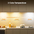 Dimmable 3 Closet 3 Pack Under Cabinet Rechargeable Lighting: Color Temperature Motion Sensor Lights Indoor - Battery