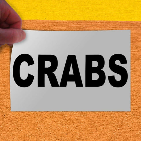 Fastasticdeals 36x24Inches Decal Stickers Multiple Sizes Crabs Black Food Bar Restaurant Truck Industrial Vinyl Safety