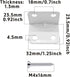 bociloy 24PCS 90 0.9x1.24(23x31.5mm) White Stainless Steel Degree Right Angle Bracket, L Shape Corner Brace Supports
