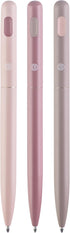 DIVERSEBEE Black Ink Ballpoint Pens, 3 Pack, Retractable No Bleed Bible Pens, Cute Aesthetic Pastel Pens