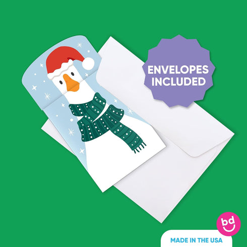 Pack, Set 8 Big Dot of Happiness Christmas Silly Goose Gift Card Holders with Envelopes, Winter Holiday Party Cash