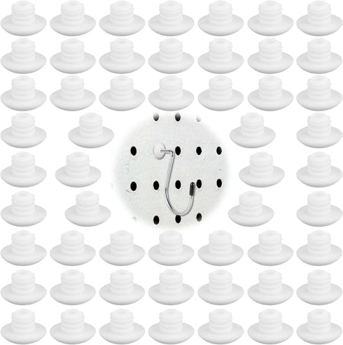 180pcs Pegboard Hook Locks, Fit for 1/4in Pegboard Hook Accessories, Security Locks for Hanging Hooks (White)