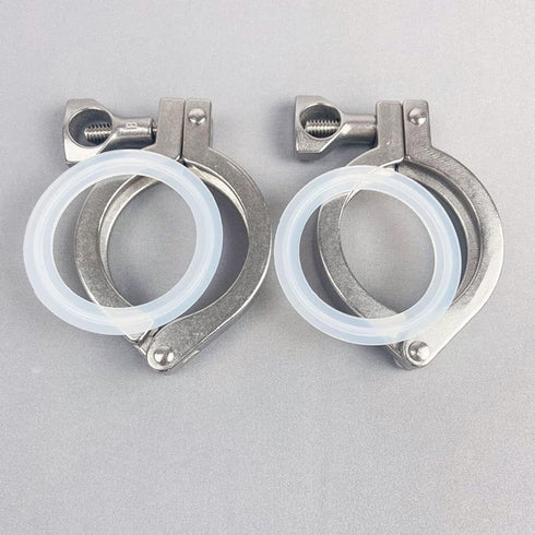HNIGLLEEHN 1pc 304 Applications(4In) Stainless Steel Tri Clamp with Wing Nut - Sanitary Pipe Fittings for Food