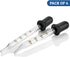 Eye Dropper (Pack of 4), Bent & Straight Tip Calibrated Glass Medicine Droppers for Essential Oils