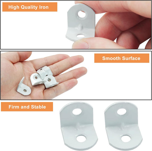 Zorveiio 40 0.63" 0.63" 90 80 Pcs L Bracket Corner Brace x Metal Corner Bracket Degree Right Angle for Shelves Chair