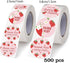 Mysuevin 500pcs 6 Packing (1 inch) Strawberry Thank You Labels Designs Sweet Berry Much Stickers Pink Fruit Envelope
