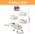 Naiveferry 5-Tier Rotating Vegetable Storage Rack with Wheels, Metal Mesh Fruit Basket with Lid, Potato Onion Storage