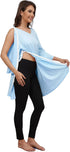 3/4 Women's Post Shoulder Surgery Dress Sleeve Full Open Side Snap Tear Away Adaptive Clothing with Pockets