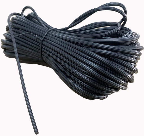 FLYZZZ Window Screen Spline, 0.175" x 100' Round Black Retainer Spline for Window Screen Repair