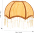 DOITOOL Cloth Lampshade with Tassel Fringe European Style Umbrella Shape for Desk and Table Lamps Elegant Replacement