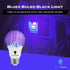 Bluex Bulbs 2 Pack LED Black Light Bulb, 9W A19 E26 Blacklight Bulb for Body Paint, Glow in The Dark