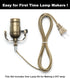 Qc Lamp Making Kit - Lamp Parts for Repair, Replacement, or Rewire Table and Floor Lamps, 3 Way Socket, 12 Foot