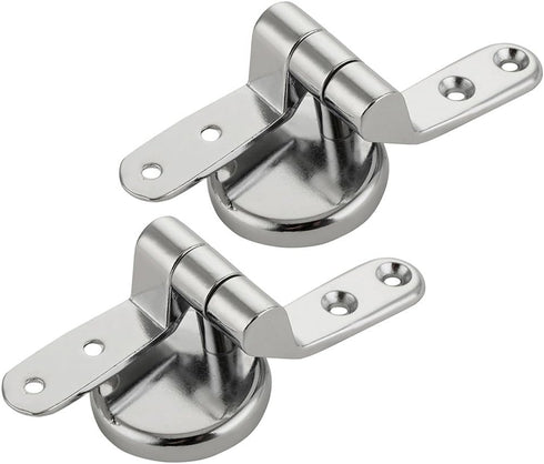 Fizocosisto Stainless Steel Toilet Seat Hinge Replacement Parts Mountings Adjustable Toilet Seat Bolts Nuts with Screws