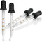 Eye Dropper (Pack of 4), Bent & Straight Tip Calibrated Glass Medicine Droppers for Essential Oils