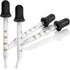 Eye Dropper (Pack of 4), Bent & Straight Tip Calibrated Glass Medicine Droppers for Essential Oils