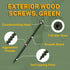 LIONMAX 3 Inch Deck Screws #10 x 3", 100 PCS, Rust Resistant, Exterior Epoxy Coated, T25 Star Bit Included, Green