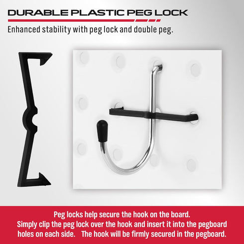 Pegboard Organizer Hooks, 300-Piece Durable Assortment for Tool Organization