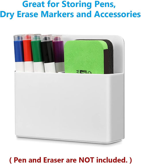 CaseBot Magnetic Dry Erase Marker Holder, Whiteboard Pen and Eraser Holder, Magnet Pencil Cup Organizer for Office,