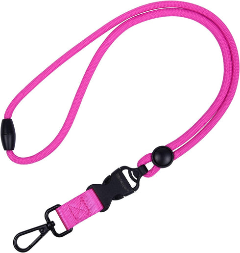 Wisdompro 2 Pack Durable Round Cord Lanyard, 21 inch with Safety Breakaway Buckle for Keys and ID Holders