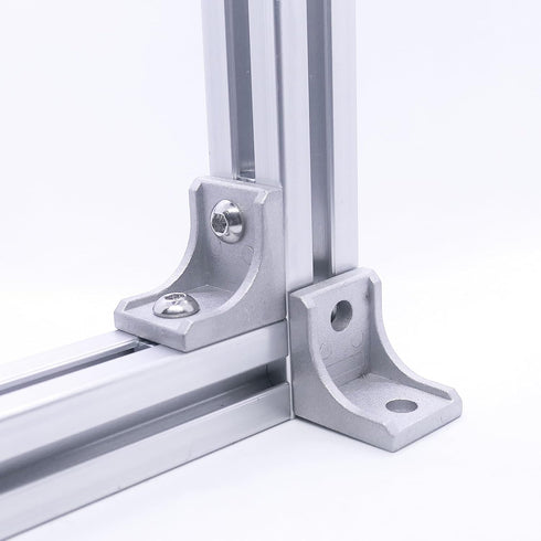 12Sets 1010 Series Aluminum Extrusion Profile Connector - 12pcs Corner Brackets with T Nuts and Screws