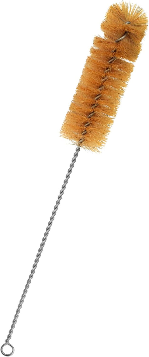 EISCO Bristle Cleaning Brush with Fan-Shaped End, 12.5" - Twisted Stainless Steel