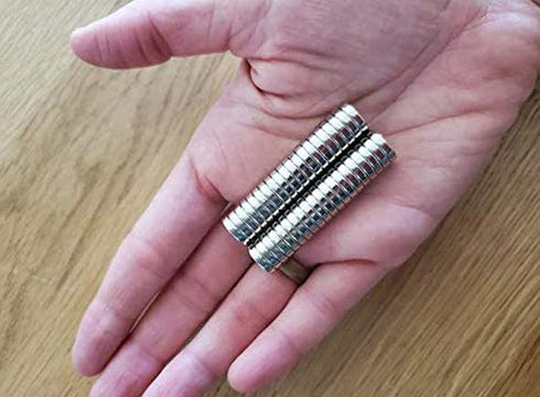 30 Pieces 10 x 3mm Permanent Disc Rare Earth Fastener Magnets with 3mm Countersunk Hole, Neodymium Refrigerator Magnets