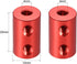 uxcell 4mm to 4mm Bore Rigid Coupling Set Screw L20XD12 Aluminum Alloy, 2pcs Shaft Coupler Connector for RC