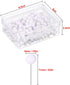 Map Tacks Push Pins Small Size, 300 Packs (White, 1/5 Inch)