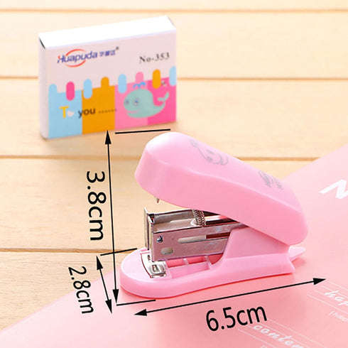 Small Desktop Staples with Staple Remover, 2.5 Inch Labor Saving Black Stapler for 20 Sheets Capacity with 400 Pcs No.10 Staples (Pink) by YIKANGHENG