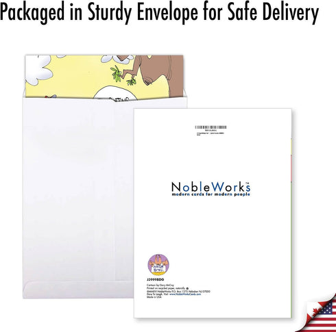NobleWorks Jumbo Funny Birthday Card with Envelope (8.5 x 11 Inch) - Dog Humor Group Cartoon Card - Old Dog J3999BDG