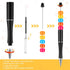 Crtiin 50 Pieces Plastic Beadable Pen Bulk with Black Ink Bead Ballpoint Pen Shaft and 50 Refills for DIY Gift Supplies