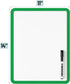 Mr. Pen Dry Erase Board - 14” x 11” Small White Board with Black Marker, Green Frame
