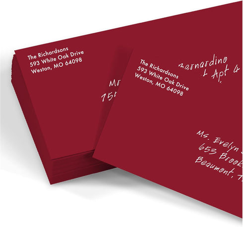 LUXPaper #9 Slimline Invitation Envelopes | 3 7/8" x 8 7/8" | Peel & Press | 80lb. Text | Garnet Red | 50 Qty