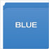 Pendaflex Color File Folders, Letter Size, Blue, Straight Cut, 100/BX (R152 BLU)