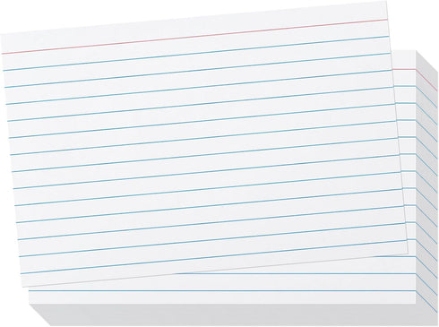Heavy Weight Index Cards 4x6 Ruled - Goefun 240GSM/90LB 100 Pack White