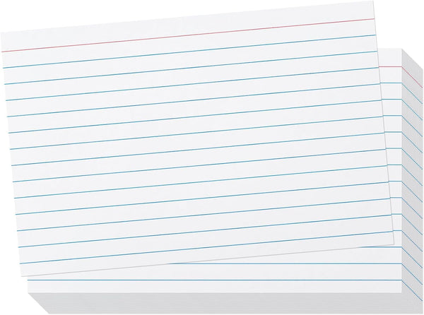 Heavy Weight Index Cards 4x6 Ruled - Goefun 240GSM/90LB 100 Pack White