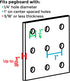 Set 3 Pack 1/4" Pegboard Basket - - Hooks to Hole Peg Board - Better Tool Organization - Organize Tools, Workbench