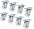uxcell Swivel Caster Wheels, 1.2" Polypropylene with 360 Degree Top Plate, Pack of 8