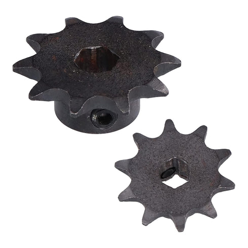 Tissting 3Pcs Steel Sprocket, 5307-4008-0010, 8mm Pitch Hex Hole 10 Teeth Drive Gears for Bicycles