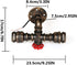 BYSUN 2 E26 Retro Industrial Steampunk Wall Sconce, Lights Metal Water Pipe Style Mounted Lamp Light Fixture
