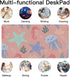 Generic 35. 4" 16. 5" Jellyfish Starfish Ocean Desk Mat Multifunctional Large Keyboard Mouse Pad, Waterproof Dual Sided